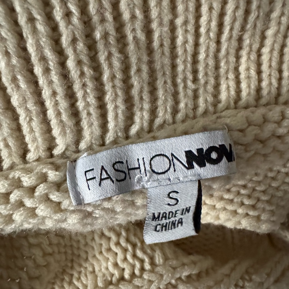 Cream Collared Cropped Sweater - image 5